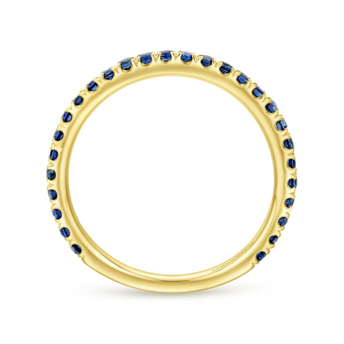 14K Yellow Gold Sapphire Stackable Ring