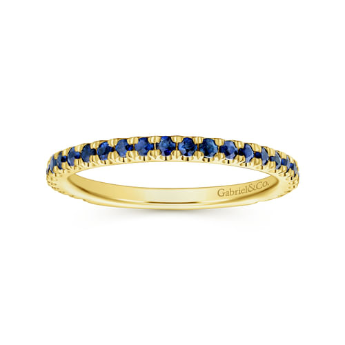 14K Yellow Gold Sapphire Stackable Ring