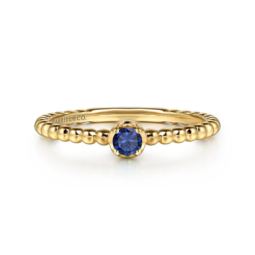 14K Yellow Gold Sapphire Stackable Ring