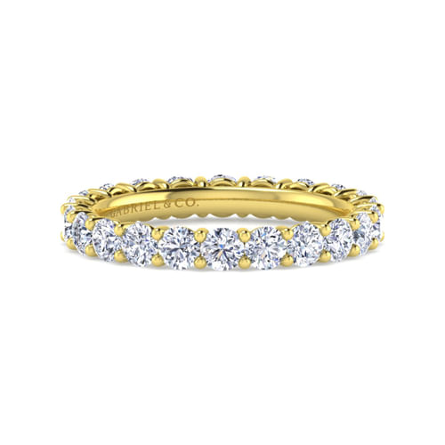 14K Yellow Gold Shared Prong Diamond Eternity Band