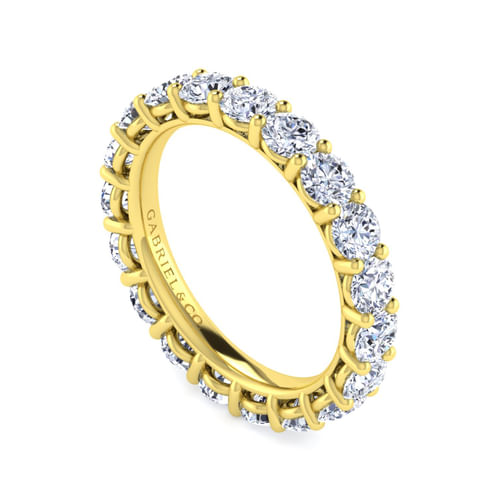 14K Yellow Gold Shared Prong Diamond Eternity Band