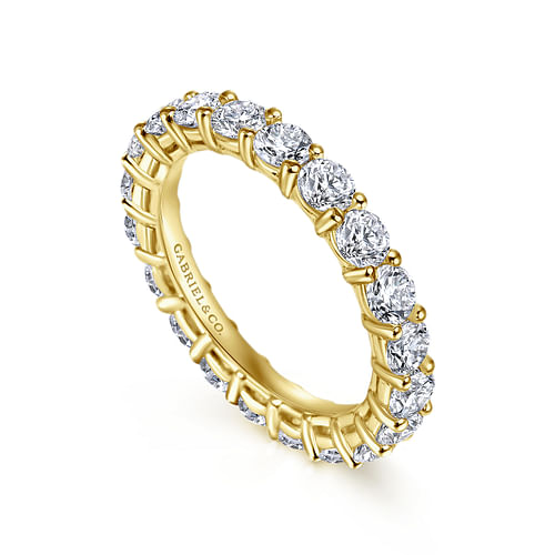 14K Yellow Gold Shared Prong Diamond Eternity Band