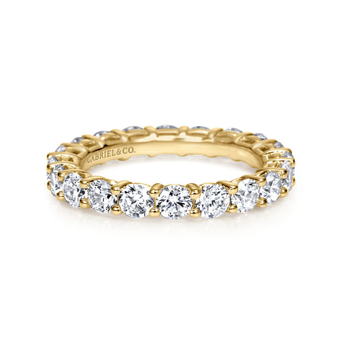 14K Yellow Gold Shared Prong Diamond Eternity Band