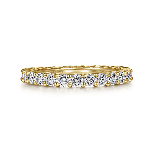 14K Yellow Gold Shared Prong Diamond Eternity Band