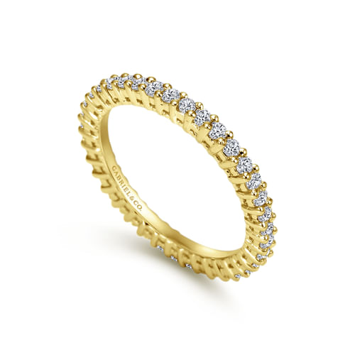 14K Yellow Gold Shared Prong Diamond Eternity Band