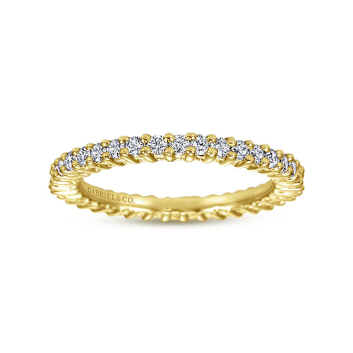 14K Yellow Gold Shared Prong Diamond Eternity Band