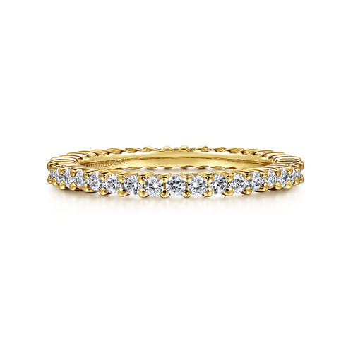 14K Yellow Gold Shared Prong Diamond Eternity Band