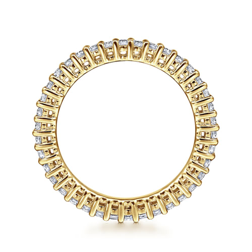 14K Yellow Gold Shared Prong Diamond Eternity Band