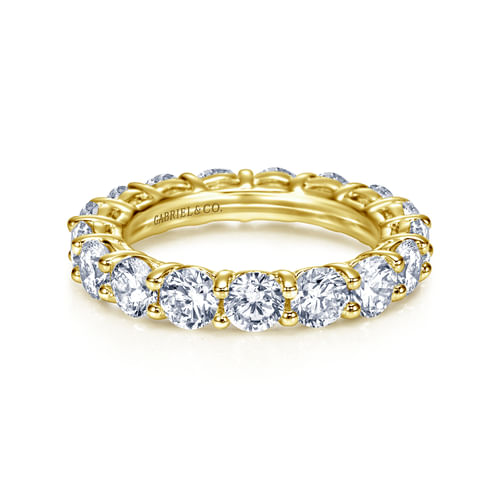 14K Yellow Gold Shared Prong Diamond Eternity Band