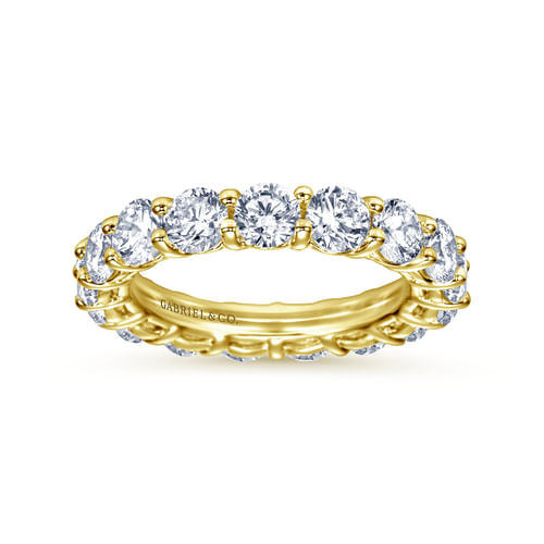 14K Yellow Gold Shared Prong Diamond Eternity Band