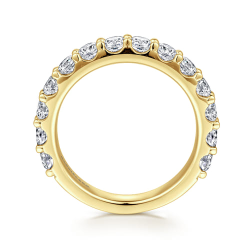 14K Yellow Gold Shared Prong Diamond Wedding Band 14K Yellow Gold Shared Prong Diamond Wedding Band