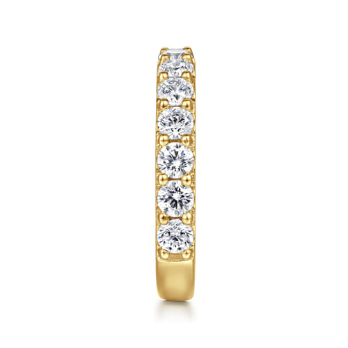 14K Yellow Gold Shared Prong Diamond Wedding Band 14K Yellow Gold Shared Prong Diamond Wedding Band