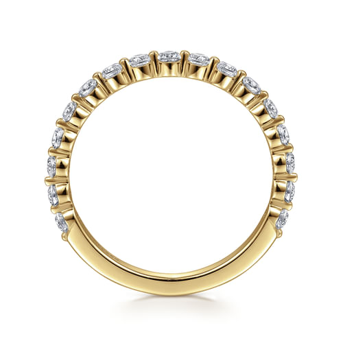 14K Yellow Gold Single Prong Diamond Anniversary Band
