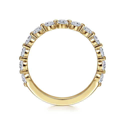 14K Yellow Gold Single Prong Diamond Anniversary Band