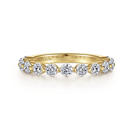 14K Yellow Gold Single Prong Diamond Anniversary Band 14K Yellow Gold Single Prong Diamond Anniversary Band