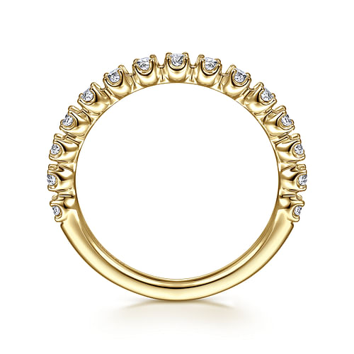 14K Yellow Gold Single Prong Diamond Band