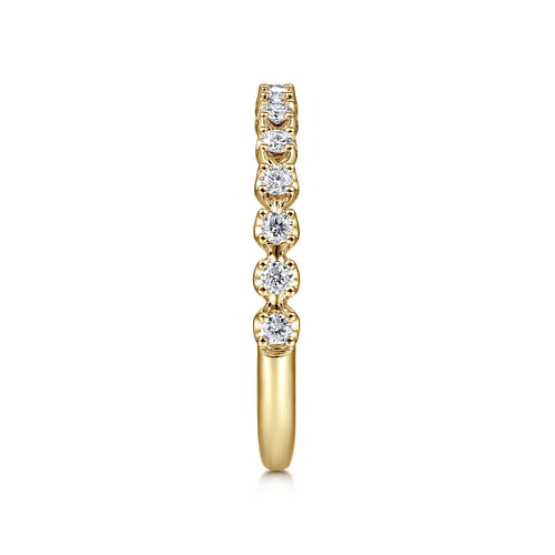 14K Yellow Gold Single Prong Diamond Band