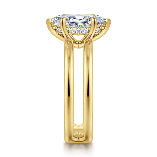 14K Yellow Gold Split Shank Marquise Shape Diamond Engagement Ring 14K Yellow Gold Split Shank Marquise Shape Diamond Engagement Ring