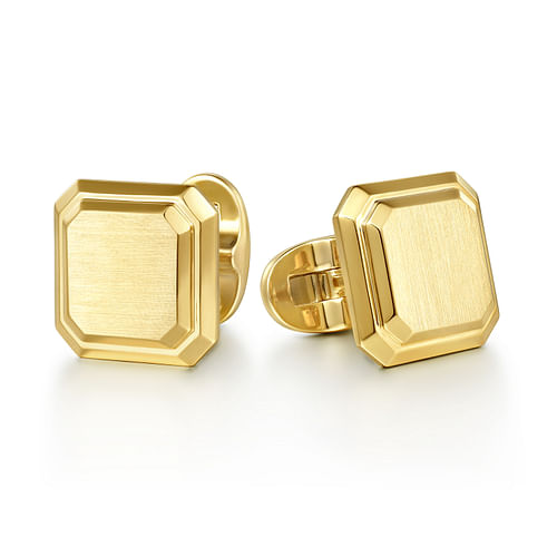 14K Yellow Gold Square Cufflinks