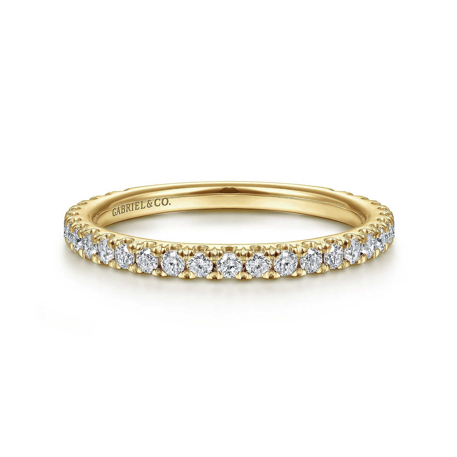 Gabriel - 14K Yellow Gold Stackable Diamond Ring