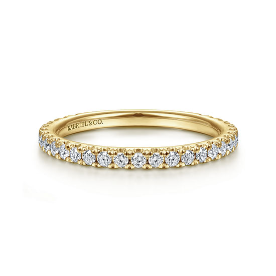 Gabriel - 14K Yellow Gold Stackable Diamond Ring