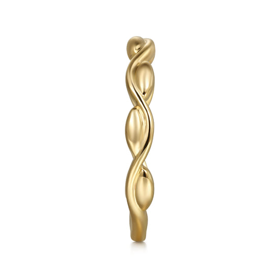 14K Yellow Gold Stackable Ring angle 4 14K Yellow Gold Stackable Ring angle 4