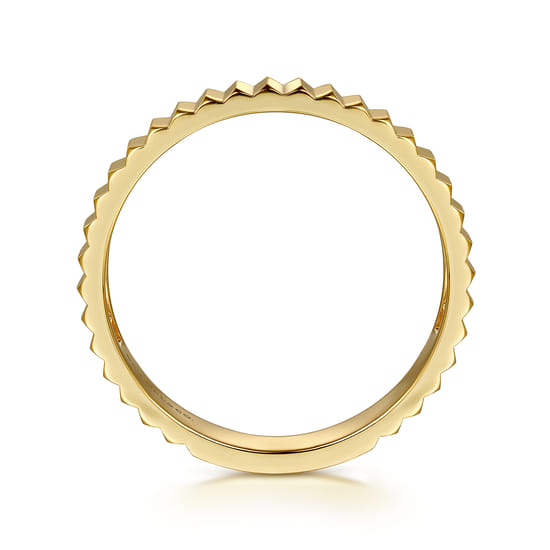 14K Yellow Gold Stackable Ring angle 2 14K Yellow Gold Stackable Ring angle 2