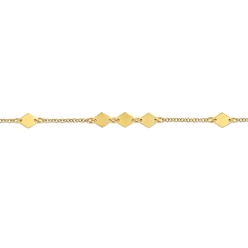 14K Yellow Gold Stations Bracelet