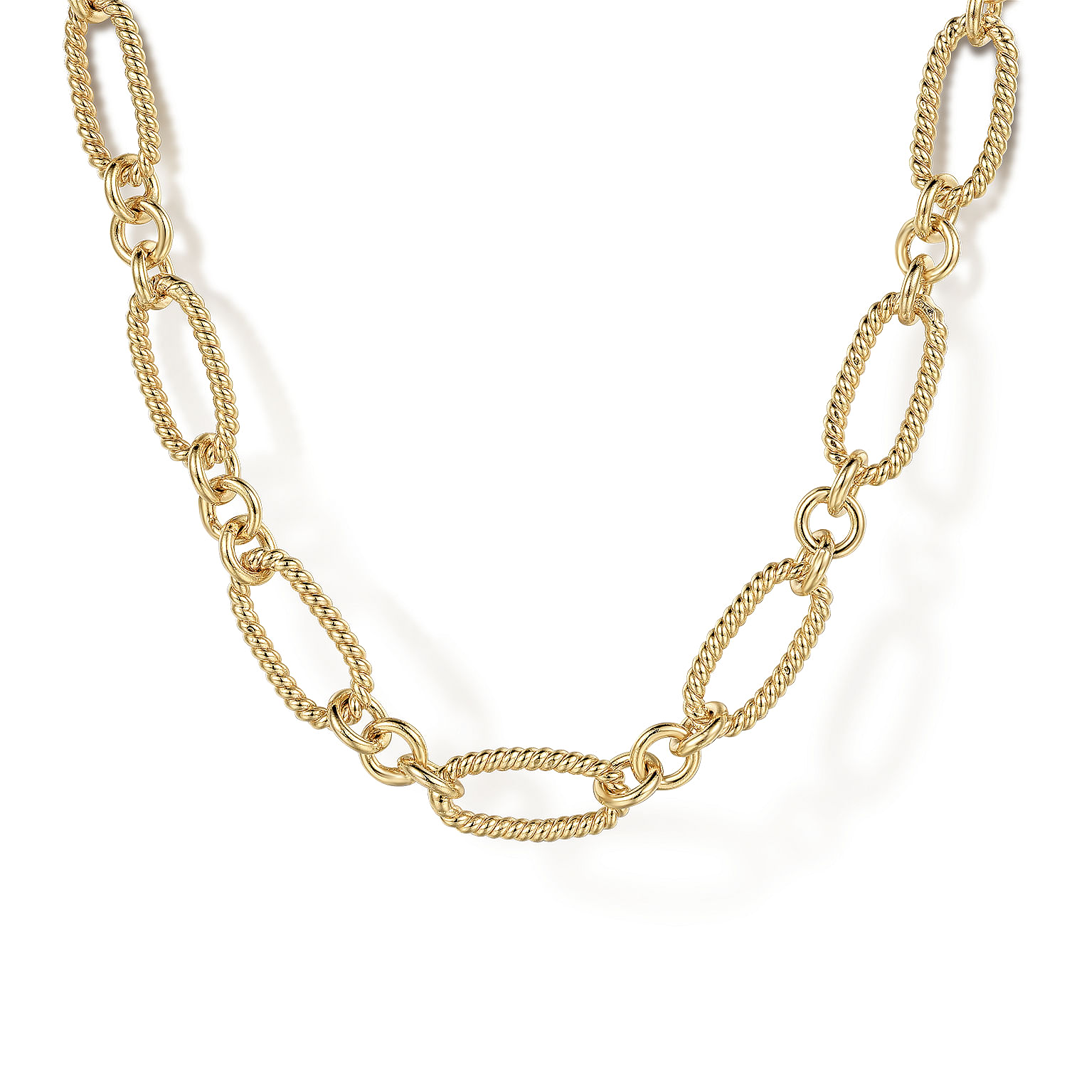 Gabriel - 14K Yellow Gold Twisted Rope Chain Necklace