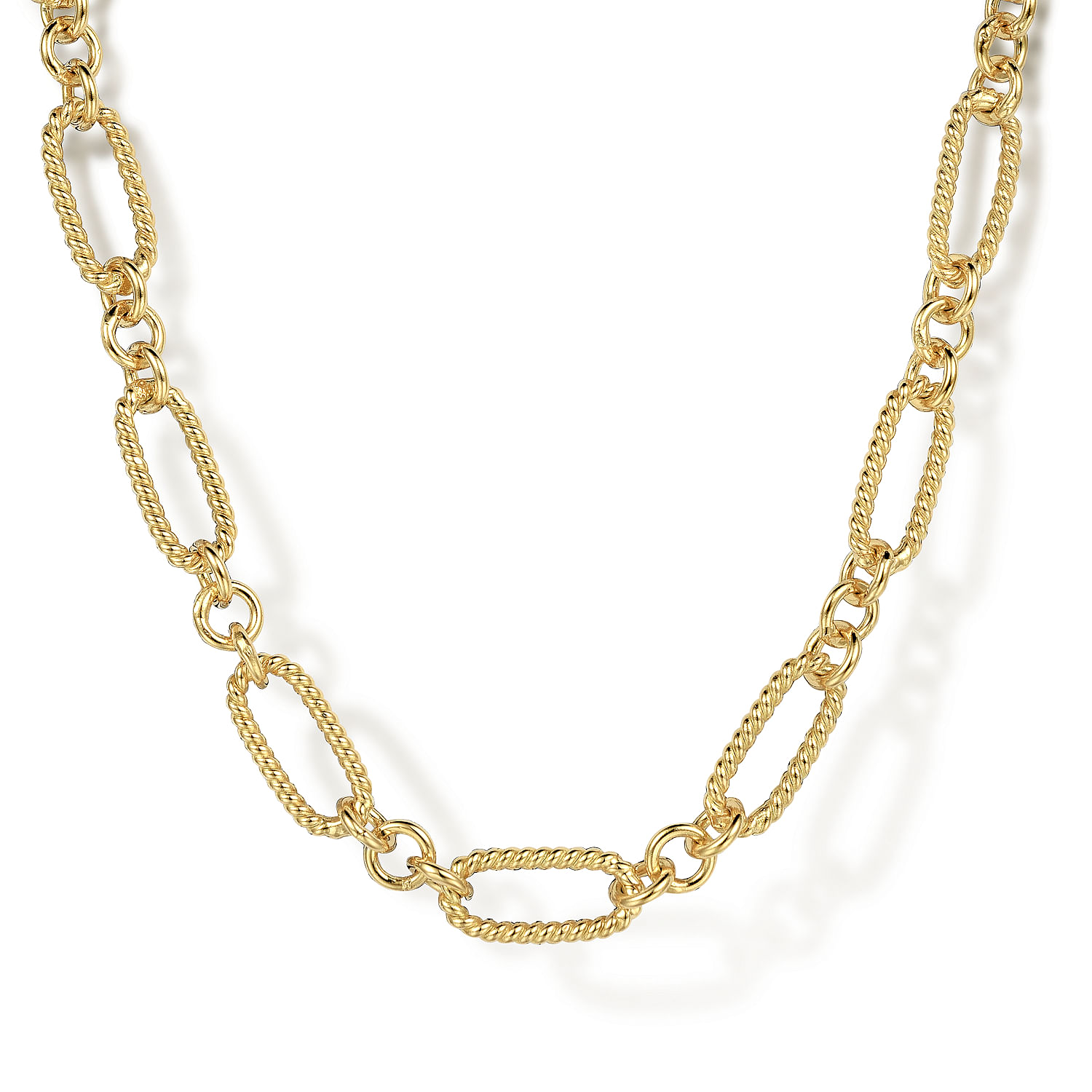 Gabriel - 14K Yellow Gold Twisted Rope Chain Necklace