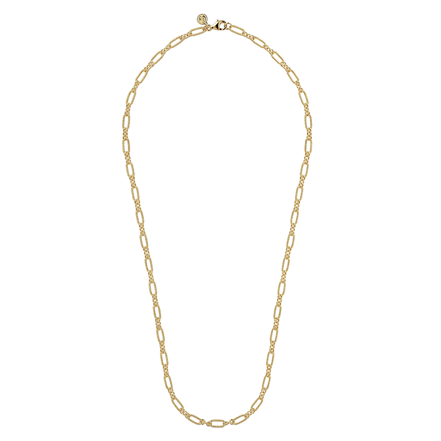 14K Yellow Gold Twisted Rope Chain Necklace