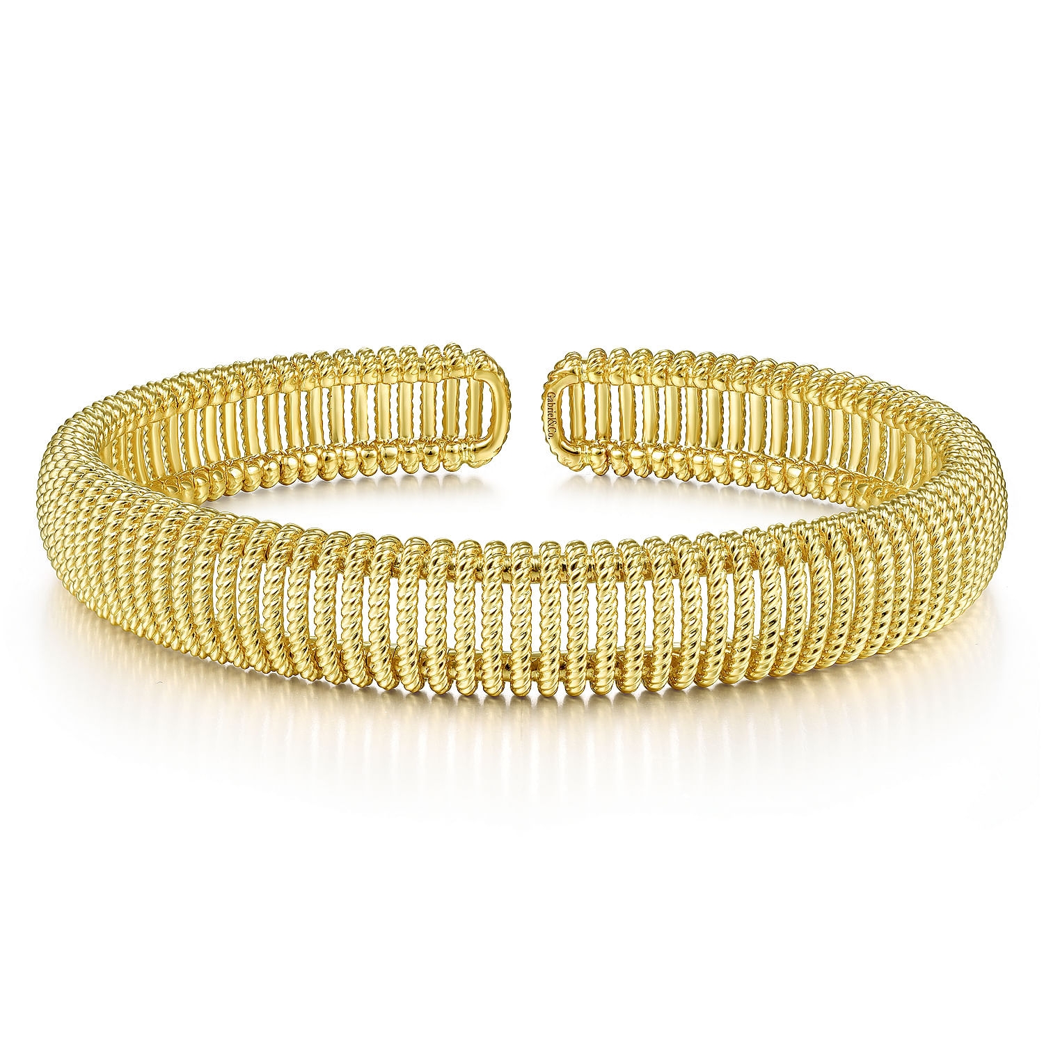 Gabriel - 14K Yellow Gold Twisted Rope Cuff Bracelet