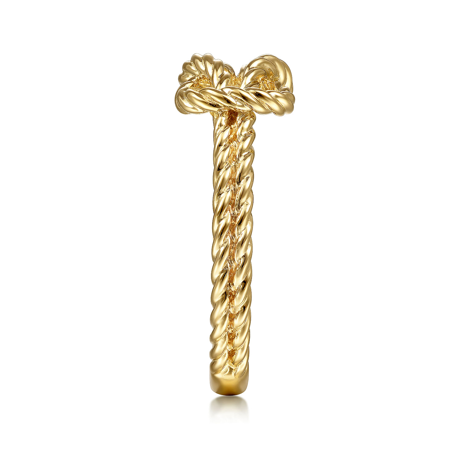 14K Yellow Gold Twisted Rope Pretzel Ring