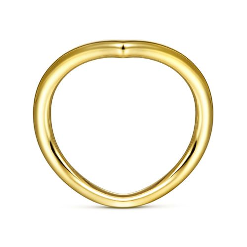 14K Yellow Gold V Matching Wedding Band