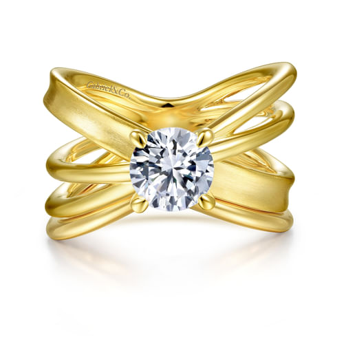 14K Yellow Gold V Matching Wedding Band
