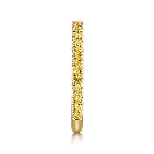 14K Yellow Gold Yellow Sapphire Stackable Ring