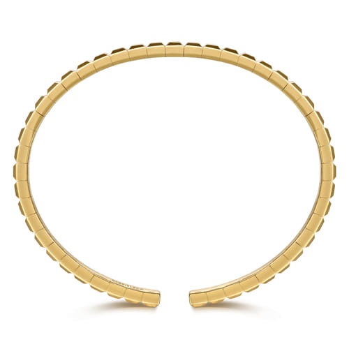 14K Yellow Plain Gold Split Bangle Bracelet