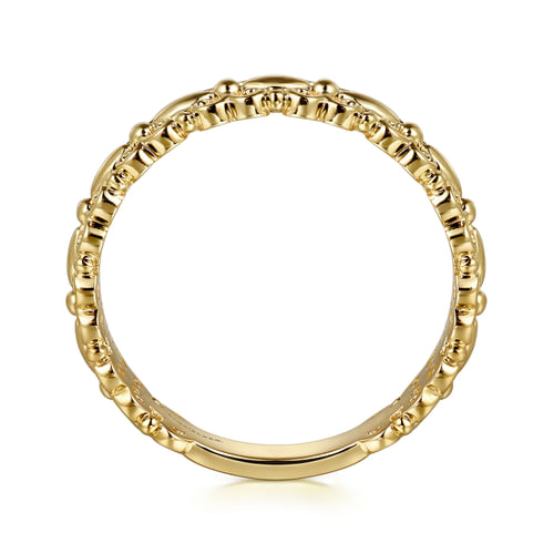 14K Yellow Plain Gold Stackable Ring