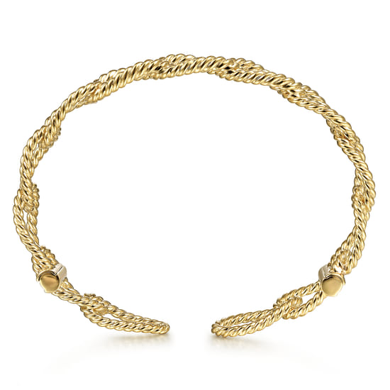 14K Yellow Plain Gold Twisted Rope Link Bangle
angle 3 14K Yellow Plain Gold Twisted Rope Link Bangle
angle 3