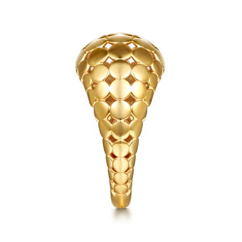 14K Yellow Plain Gold Wide Bujukan Band Ring 14K Yellow Plain Gold Wide Bujukan Band Ring