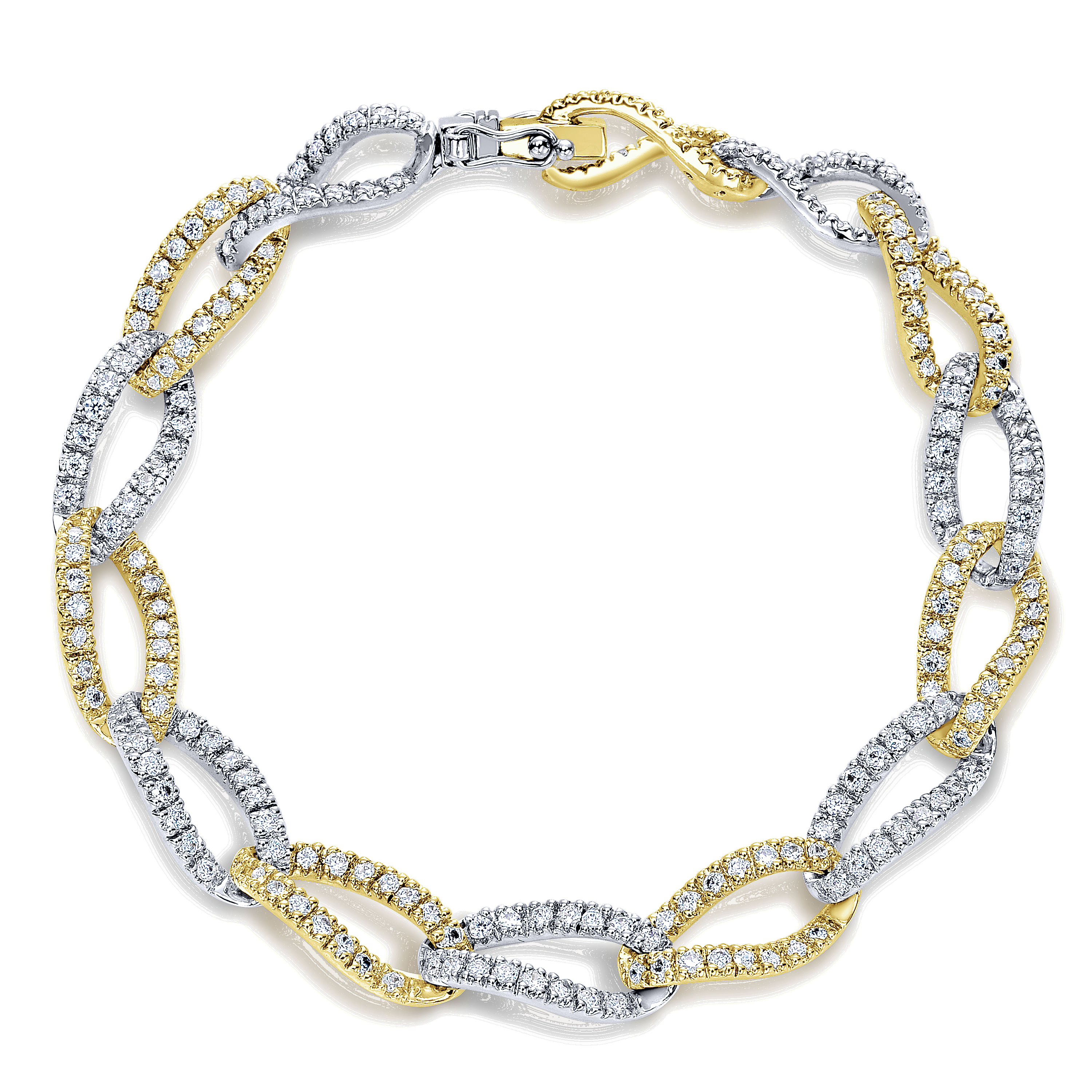 14K Yellow-White Gold  Fashion Bracelet