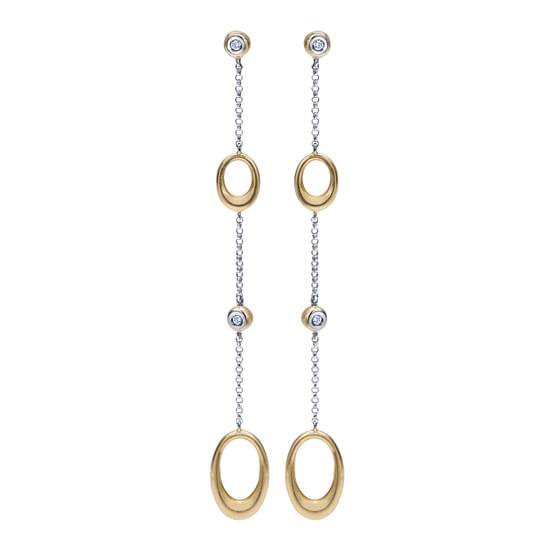 Gabriel - 14K Yellow-White Gold Diamond Fashion Earrings
