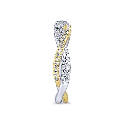 14K Yellow-White Gold Matching Wedding Band