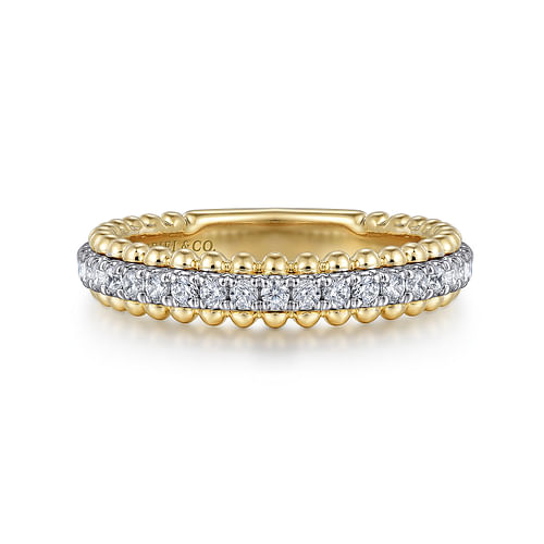 14K Yellow-White Gold Matching Wedding Band