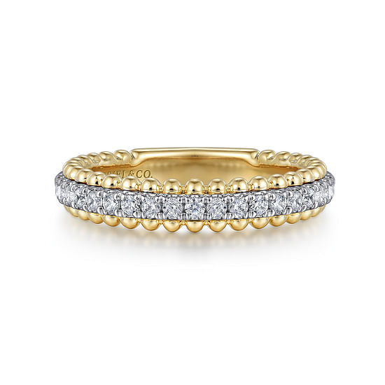 Gabriel - 14K Yellow-White Gold Matching Wedding Band