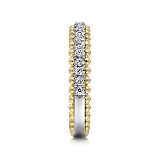 14K Yellow-White Gold Matching Wedding Band angle 5