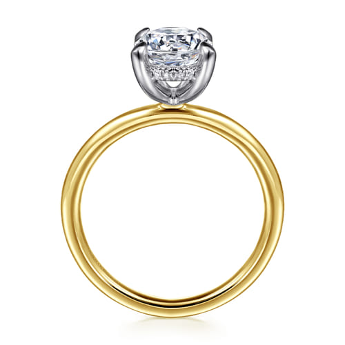 14K Yellow-White Gold Round Diamond Engagement Ring 14K Yellow-White Gold Round Diamond Engagement Ring