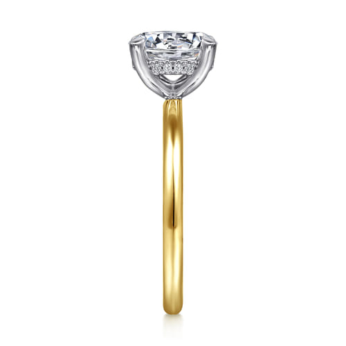 14K Yellow-White Gold Round Diamond Engagement Ring 14K Yellow-White Gold Round Diamond Engagement Ring