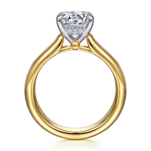 14K Yellow-White Gold Round Diamond Engagement Ring 14K Yellow-White Gold Round Diamond Engagement Ring