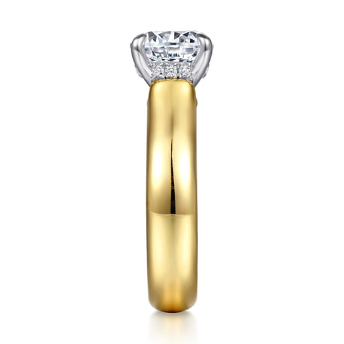 14K Yellow-White Gold Round Diamond Engagement Ring 14K Yellow-White Gold Round Diamond Engagement Ring
